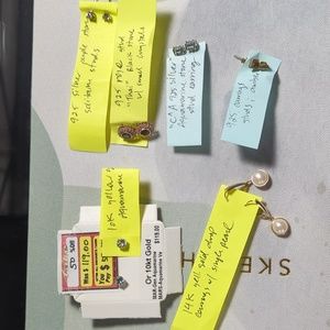 14k pearls, 10k studs, 925 silver studs